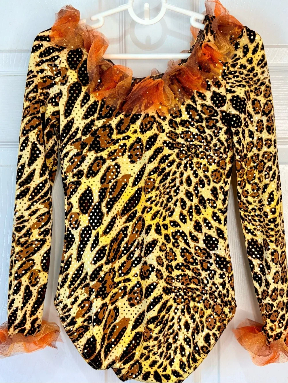 Weissman Girls Sparkly Leopard Lion Dance Ballet Costume Size MC